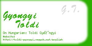 gyongyi toldi business card